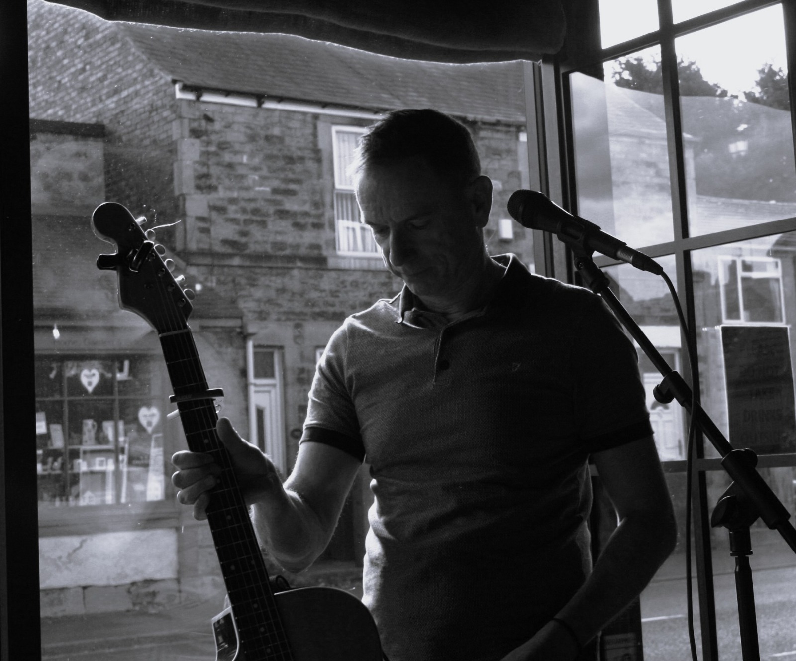 Setting up for the gig